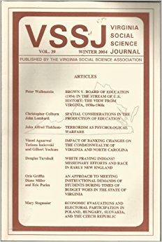 Full Download Virginia Social Science Journal, Vol. 45, 2010 - Virginia Social Science Journal file in ePub