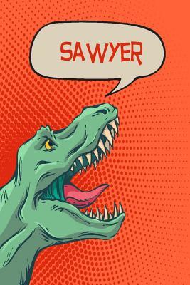 Full Download Sawyer: Personalized Dino Handwriting Practice Paper for Kids Notebook with Dotted Lined Sheets for K-3 Students 120 Pages 6x9 -  | PDF