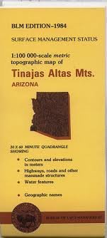 Read Online Tinajas Atlas Mountains Arizona 1:100,000 Scale Topo Mpa Surface Management BLM 30x60 Minute Quad - U.S. Geological Survey | ePub