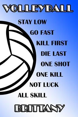 Full Download Volleyball Stay Low Go Fast Kill First Die Last One Shot One Kill Not Luck All Skill Brittany: College Ruled Composition Book Blue and White School Colors -  file in ePub