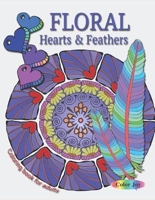 Download Floral Hearts & Feathers Coloring book for adults - Color Joy file in ePub