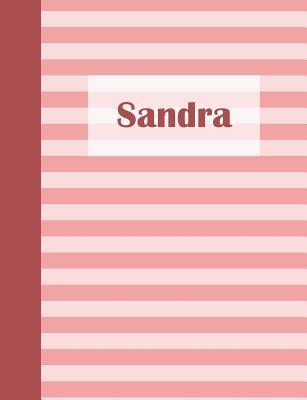 Download Sandra: Personalized Composition Book School Notebook, College Ruled (Lined) Journal, Pastel Pink Stripe Pattern with First Name - Namester Publishing | PDF