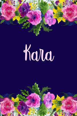 Download Kara: Personalized Name Pink Floral Design Matte Soft Cover Notebook Journal to Write In. 120 Blank Lined Pages -  file in ePub