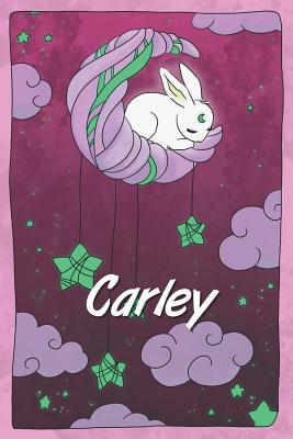 Read Carley: personalized notebook sleeping bunny on the moon with stars softcover 120 pages blank useful as notebook, dream diary, scrapbook, journal or gift idea - Jenny Illus | PDF