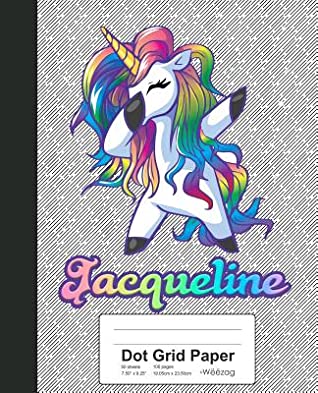 Full Download Dot Grid Paper: JACQUELINE Unicorn Rainbow Notebook -  | PDF