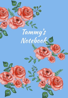 Full Download Tammy's Notebook: Personalized Journal - Garden Flowers Pattern. Red Rose Blooms on Baby Blue Cover. Dot Grid Notebook for Notes, Journaling. Floral Watercolor Design with First Name -  | PDF